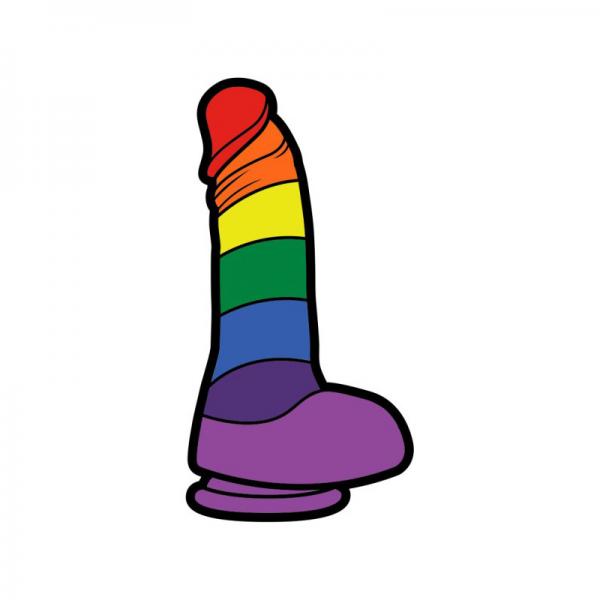 Rainbow Dildo Enamel Pin