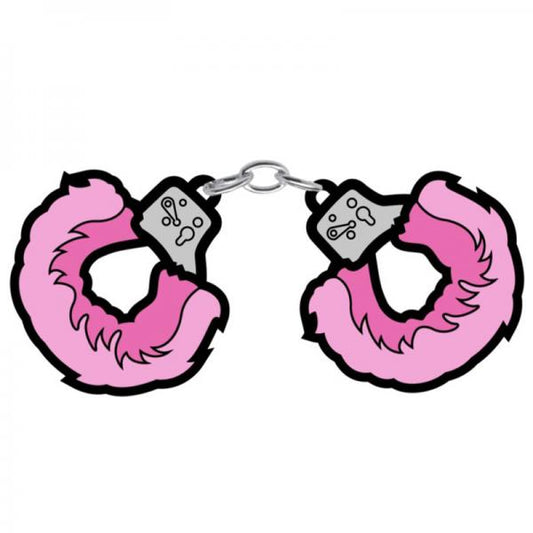 Fuzzy Handcuffs Enamel Pin