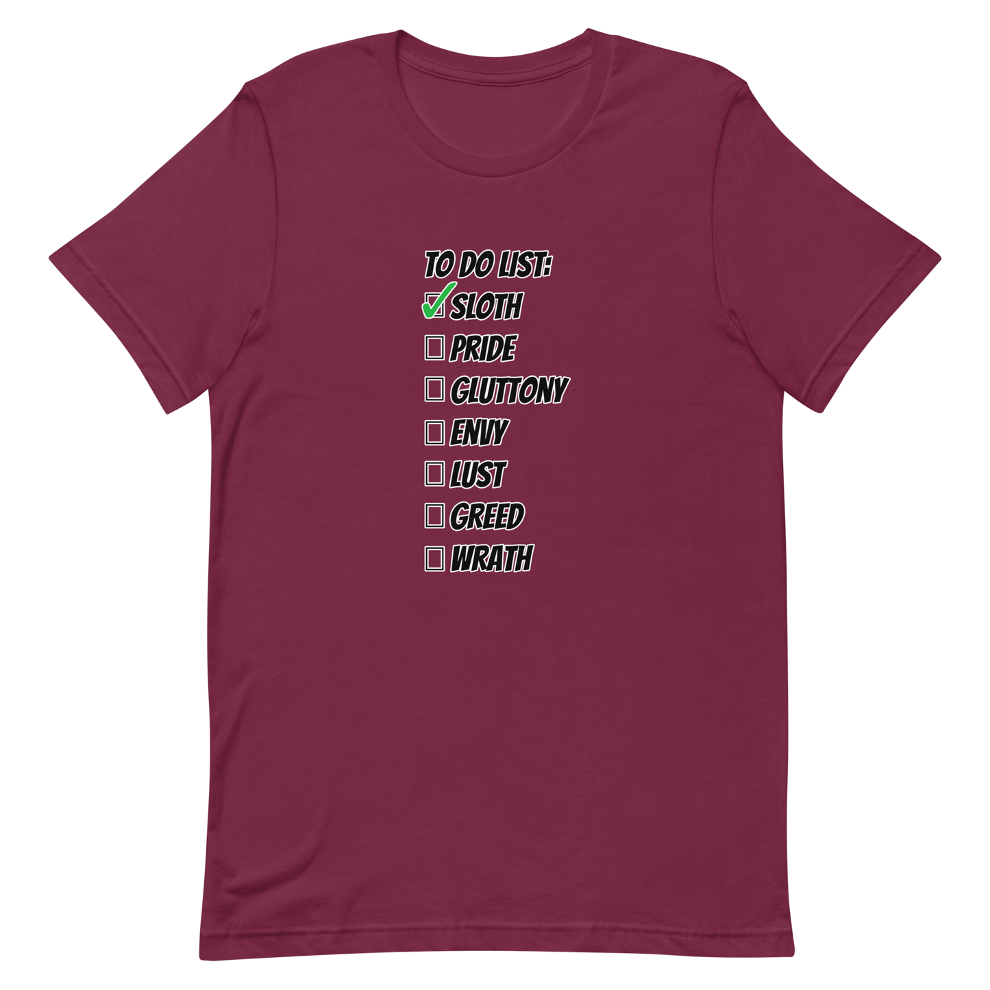 Seven Favorite Sins Unisex t-shirt